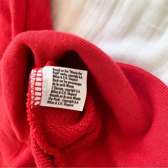 Vintage Disney 90s Winnie the Pooh Red Sweatshirt size XXL - Picture 7 of 7